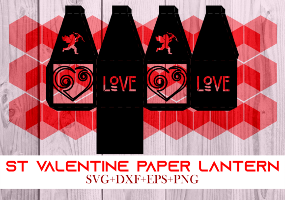 St Valentine Paper Lantern Series 0022: A 3D SVG Shape for Romantic Content Design