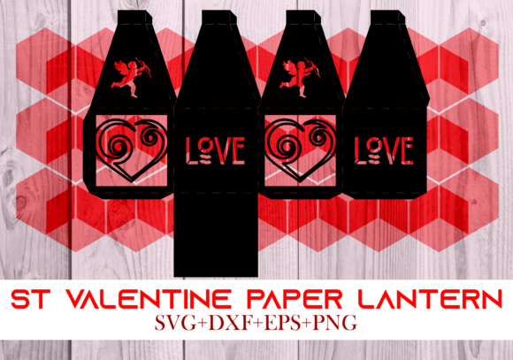 St Valentine Paper Lantern Series 0023: A 3D SVG Shape for Romantic Branding